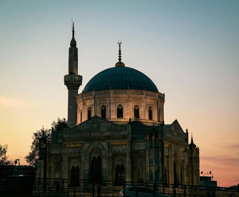 temple with dome at dusk